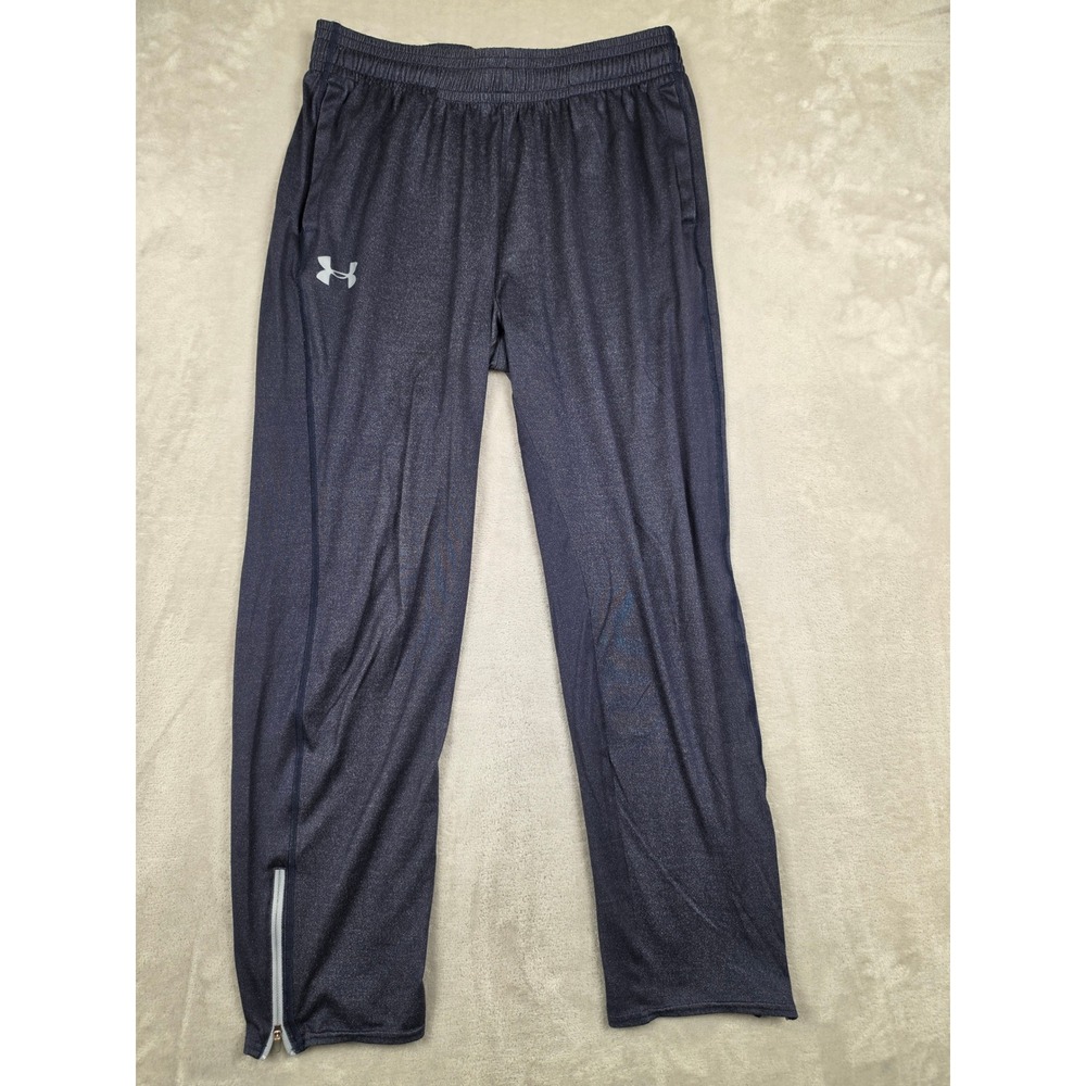 Under Armour Light Sweatpants Mens L Blue Ankle Zip Loose Fit Athletic Jogger